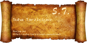 Suha Tarziciusz névjegykártya